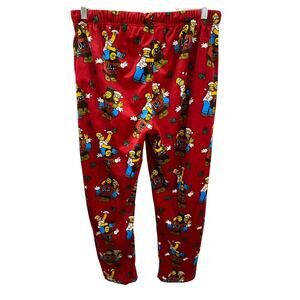 The Simpsons Mens Homer Duff Man Fleece Pajama Pants Sleepwear Loungewear Large
